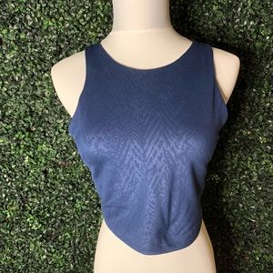 Conscious Embossed CropTop Medusa Enchanted Blue